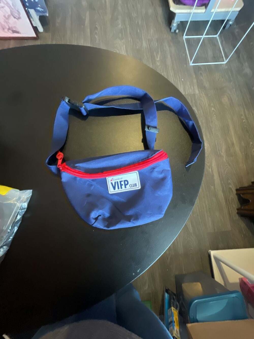 Carnival Cruise Line VIFP Club Blue and Red Fanny Pack Crossbody Bag Past Guest